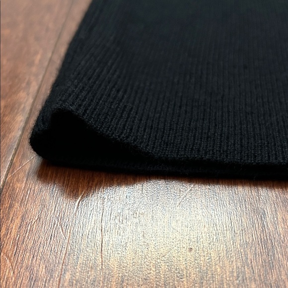 Elisabeth Williams 100% Merino Wool Black Tea Length Sweater Skirt, Size Large - Picture 5 of 6